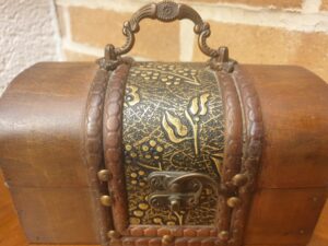 Boîte à bijoux cuir et bois – Image 4