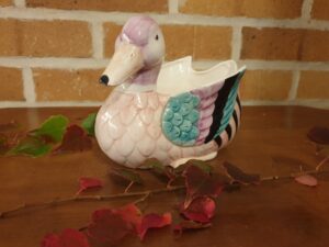 Canard jardinière en céramique barbotine – Image 3