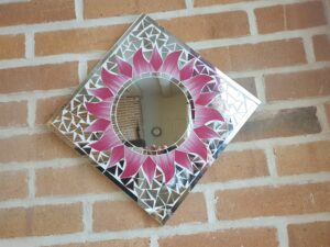 Miroir en mosaïque fleur – Image 3
