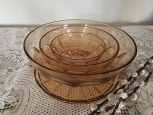 Service Ancien en Verre Roseline